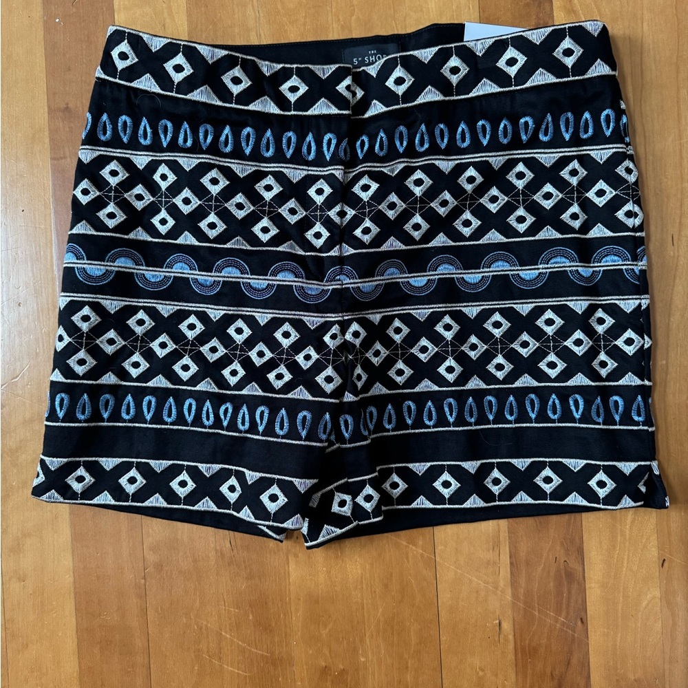 White House Black Market Embroidered Shorts, NWT